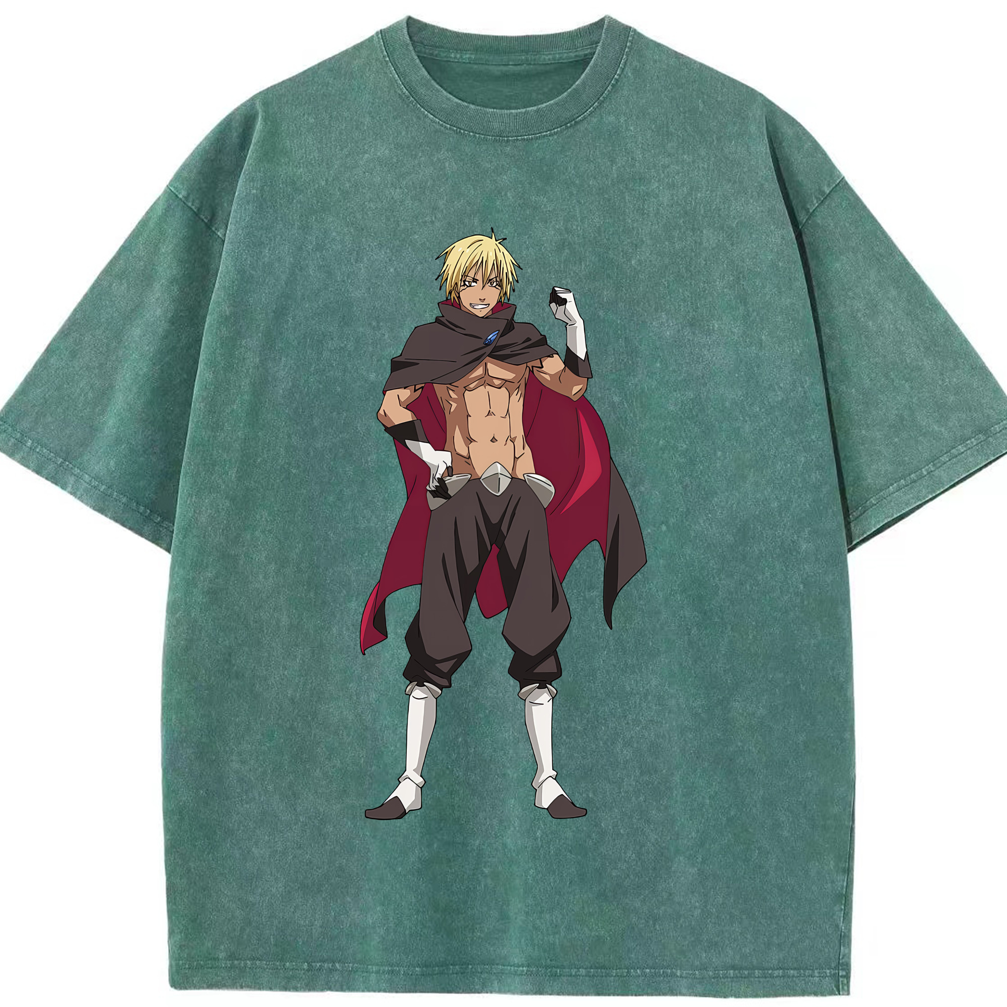（画像用） 転スラ Regarding Reincarnated to Slime 綿100% ヴィンテージ風 半袖Tシャツ（フロントプリント）